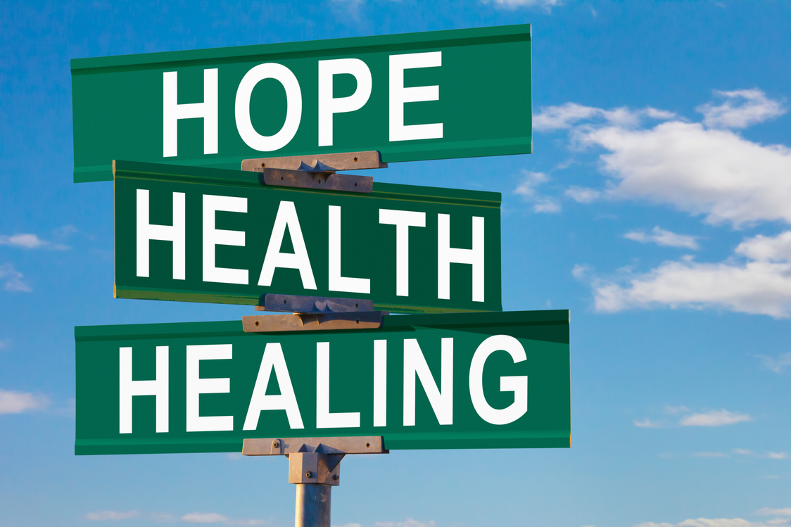 Hope, Health, Healing Street Sign